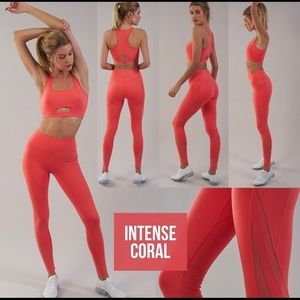 GymShark Sleek Sculpture XS -IntenseCoral legging